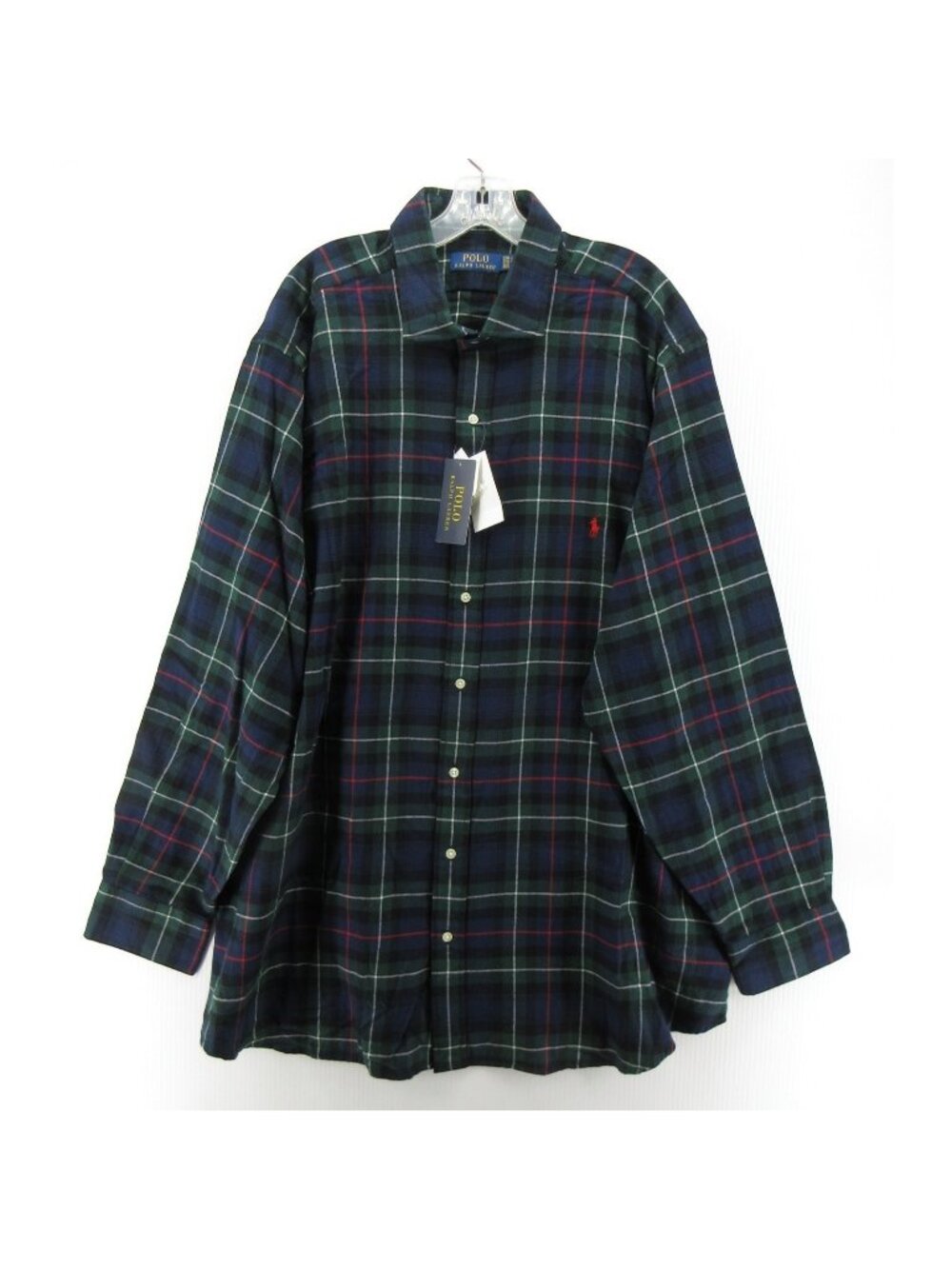 Polo Ralph Lauren Shirt 2XB Big Flannel Plaid Button Down Red Pony